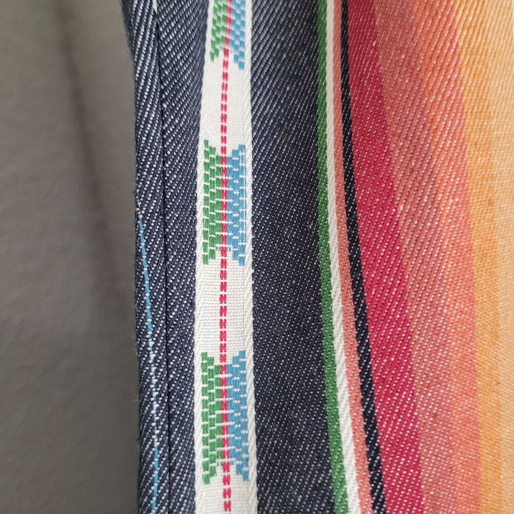 L&B Striped Boot-Cut Pants in Multicolor Vertical Bands - Picture 12 of 13